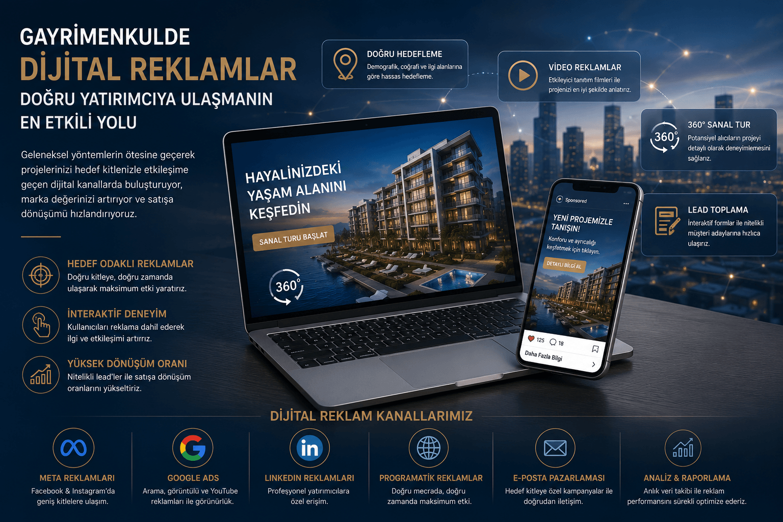 Gayrimenkulde interaktif dijital reklam kanalları ve mecra çeşitleri